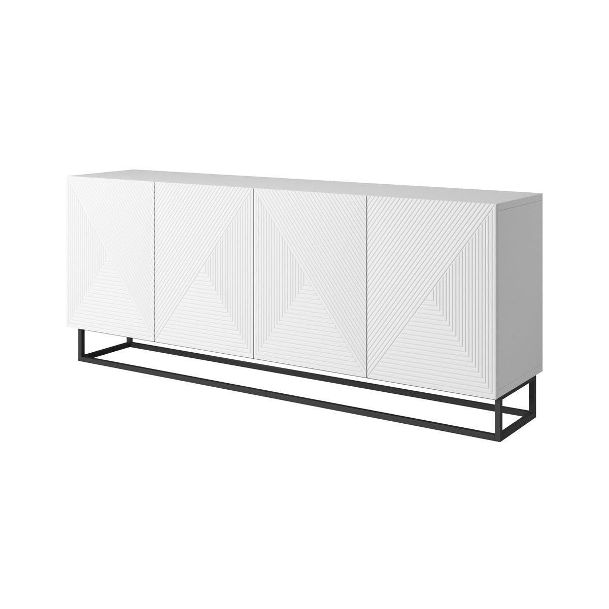 OSLO kumode ar metāla kājām 200/81/43 cm balts