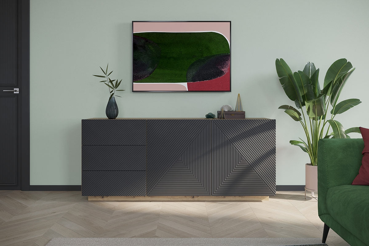 OSLO kumode bez kājas 167/71/43 cm pelēks