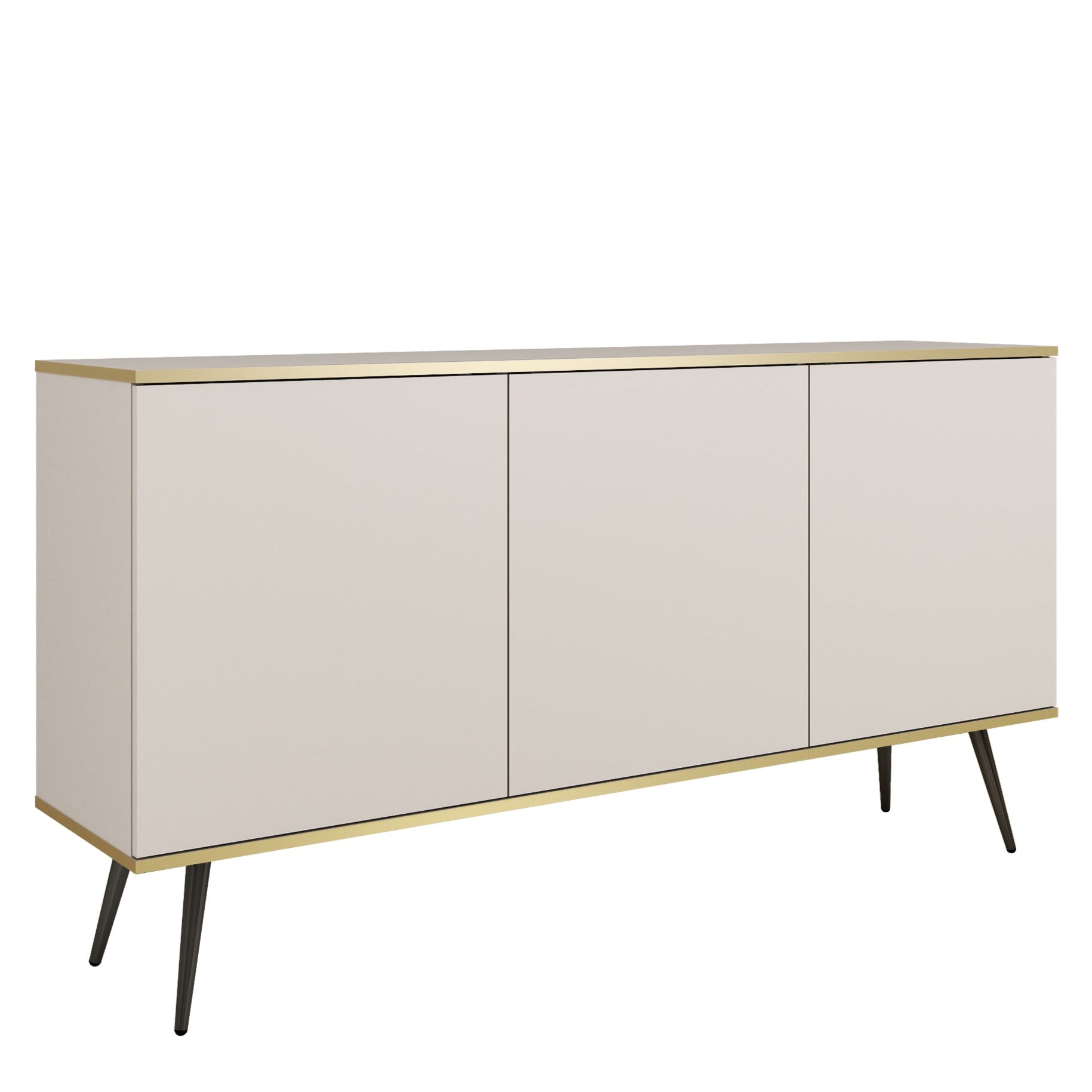 Kumode O2 160/85/39 cm bēšs/melns - N1 Home