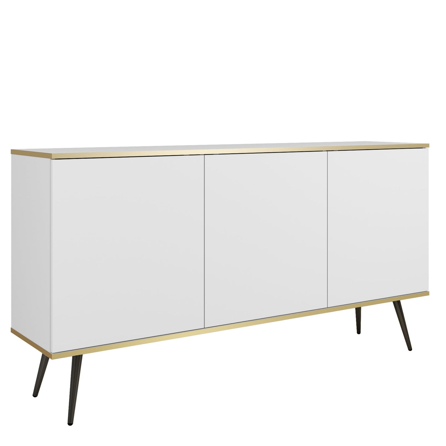 Kumode O2 160/85/39 cm balts/melns - N1 Home