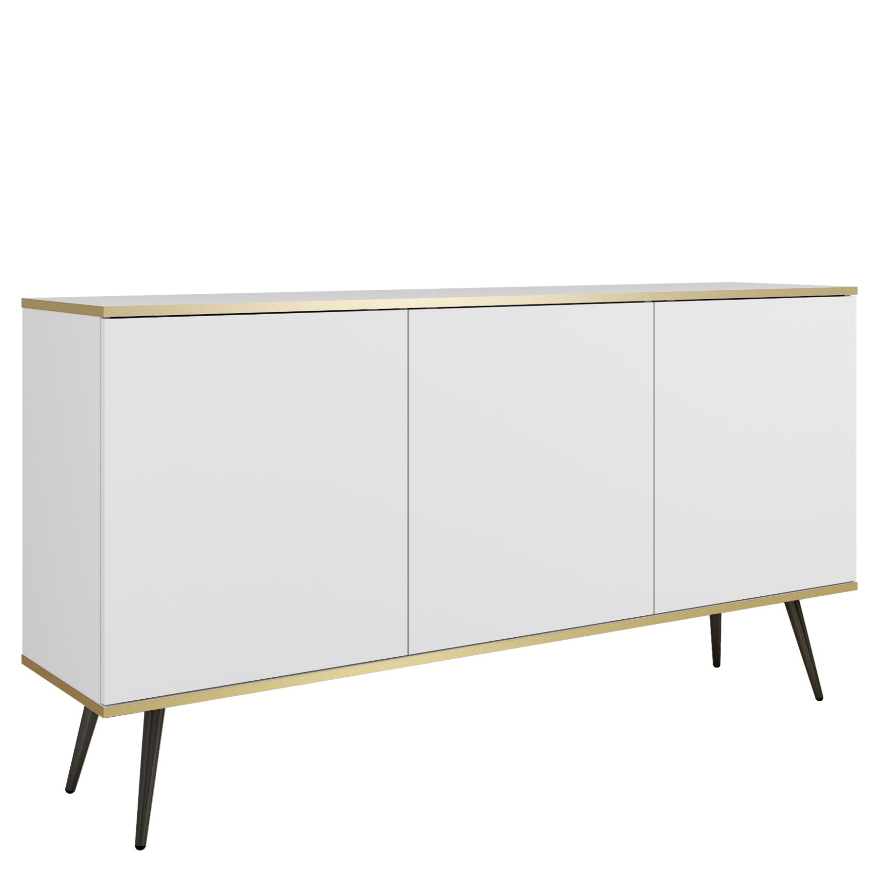 Kumode O2 160/85/39 cm balts/melns - N1 Home