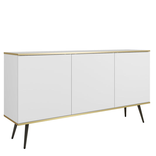 Kumode O2 160/85/39 cm balts/melns - N1 Home