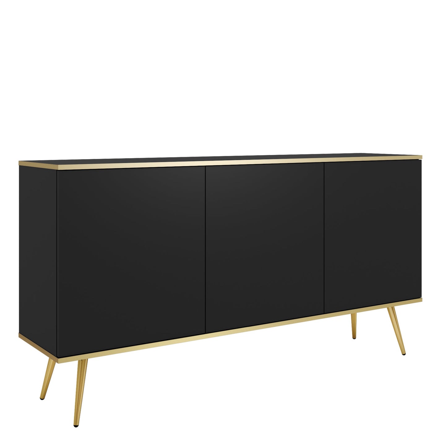 Kumode O2 160/85/39 cm melns/zelts - N1 Home