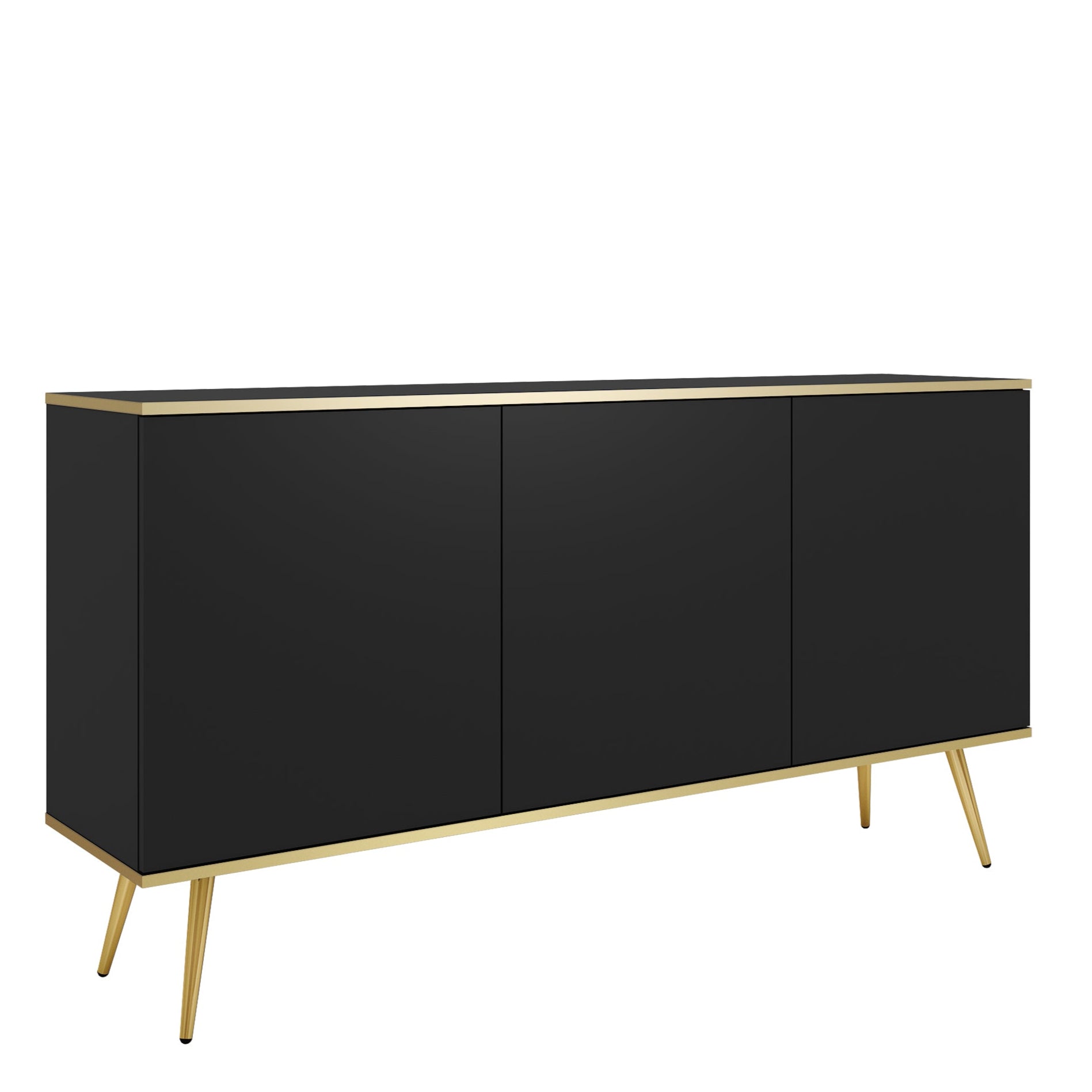 Kumode O2 160/85/39 cm melns/zelts - N1 Home