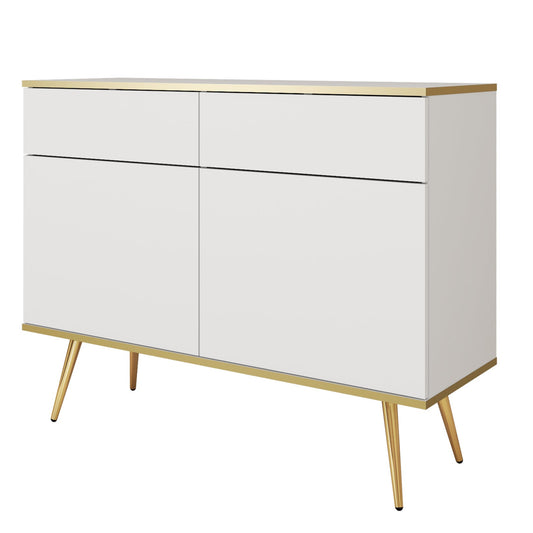 Kumode O2 107/85/39 cm balts/zelts - N1 Home