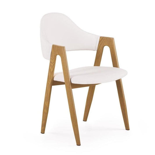 PL baltais medus ozols krēsls 51/51/80/45 cm