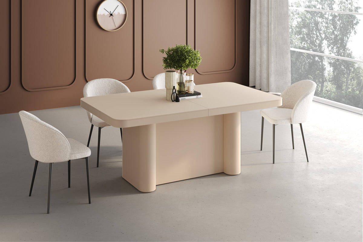 Galds Porto 160-412/100/75 cm kapučīno - N1 Home