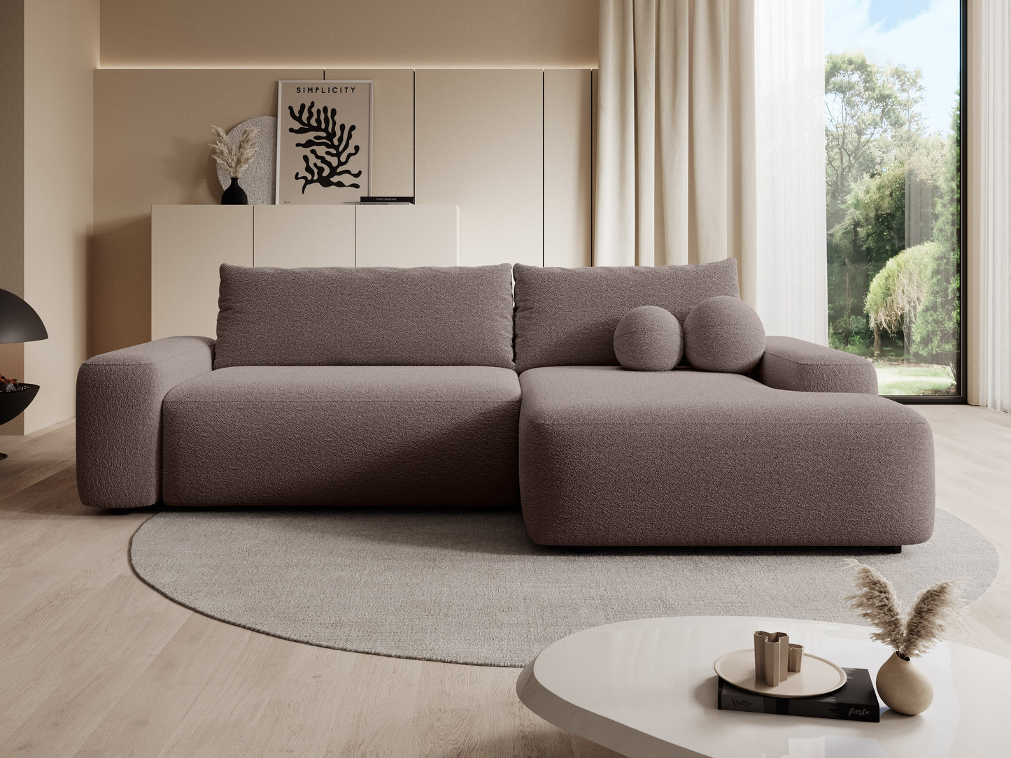 Dīvāns Loo 265/162/87 cm  Lambi 3 - N1 Home