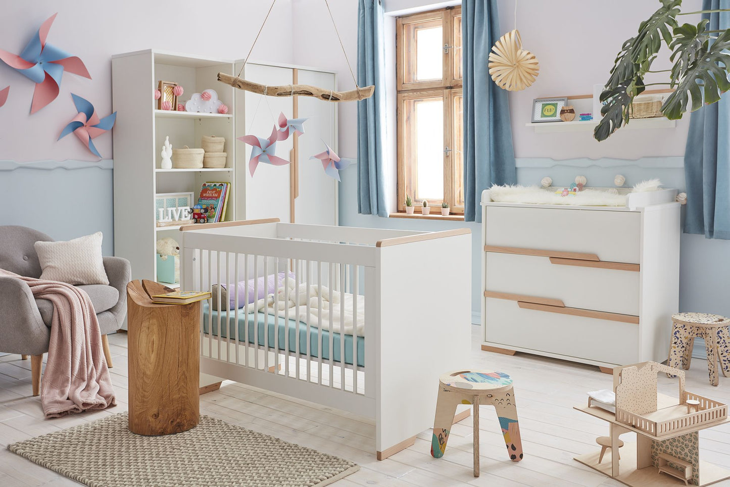 3 atvilktņu kumode SONI 56/98/93 cm balts - N1 Home