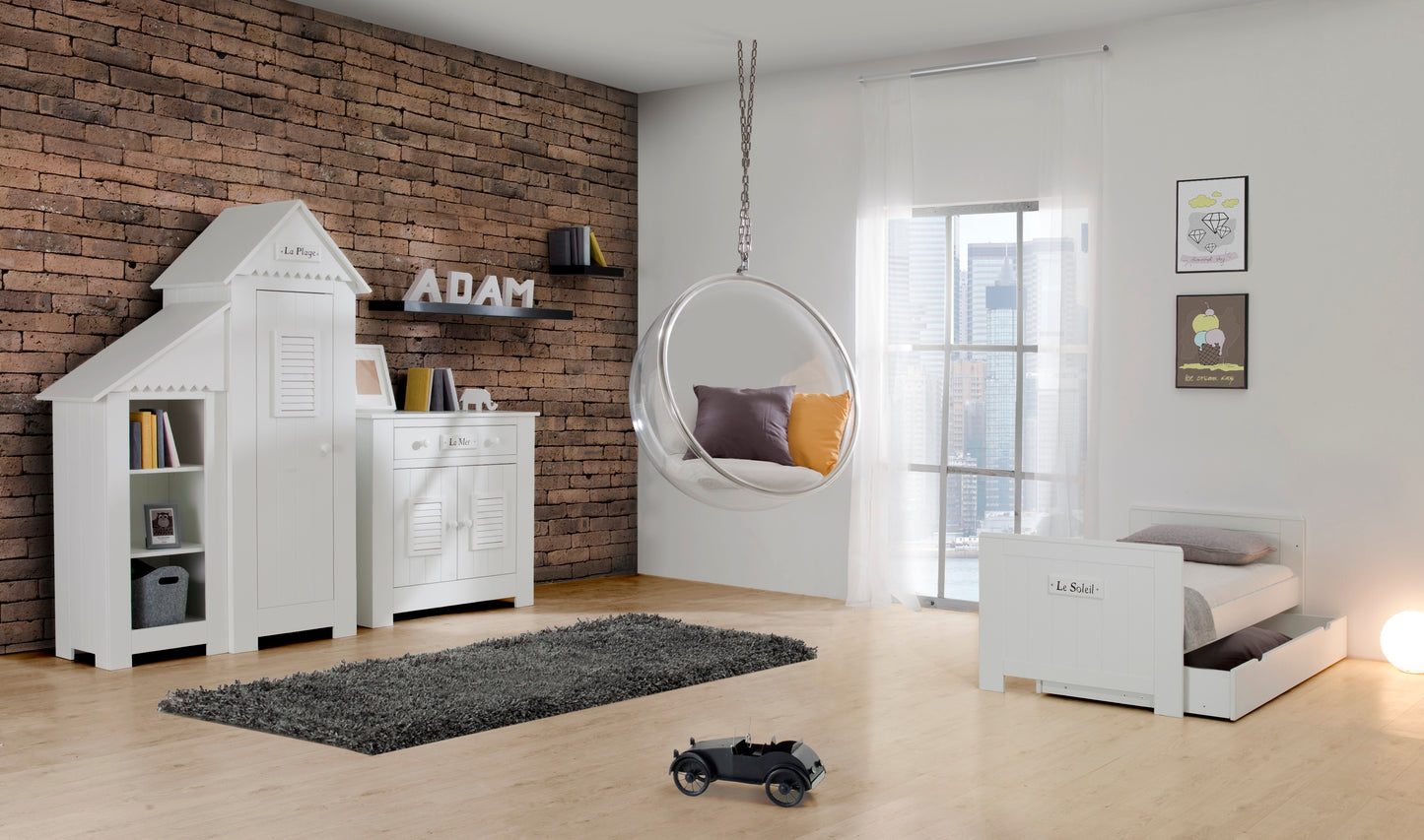 Grāmatu skapis PILU 139/44/58 cm - N1 Home