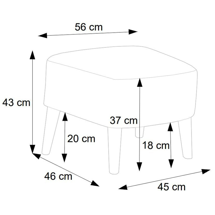 Krēsls Paris 83/93/110 cm dzelts - N1 Home