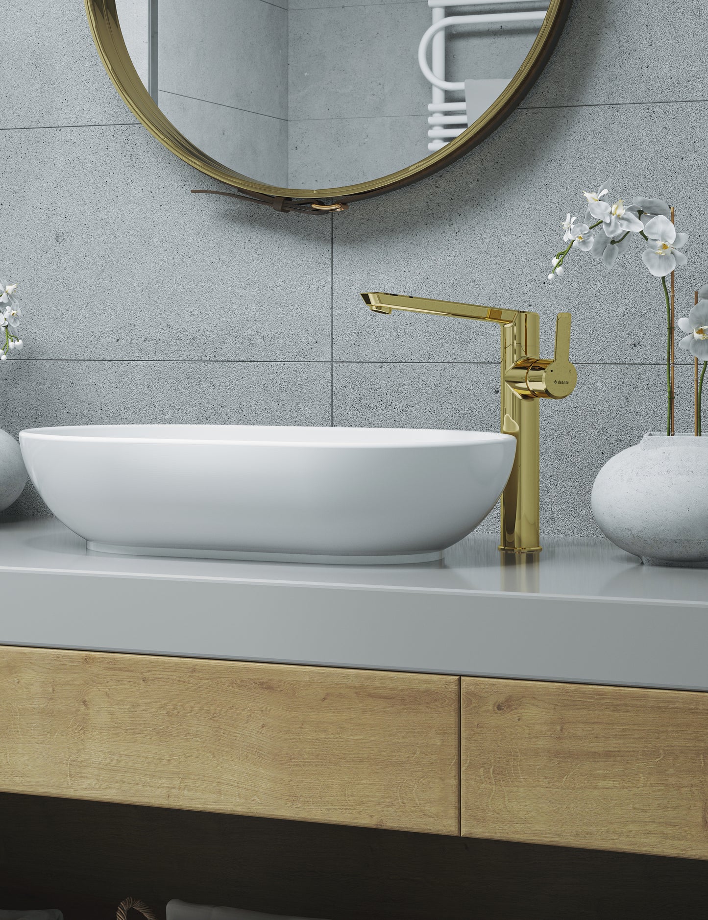 Izlietnes maisītājs, augsts Arnika  281  mm zelts - N1 Home