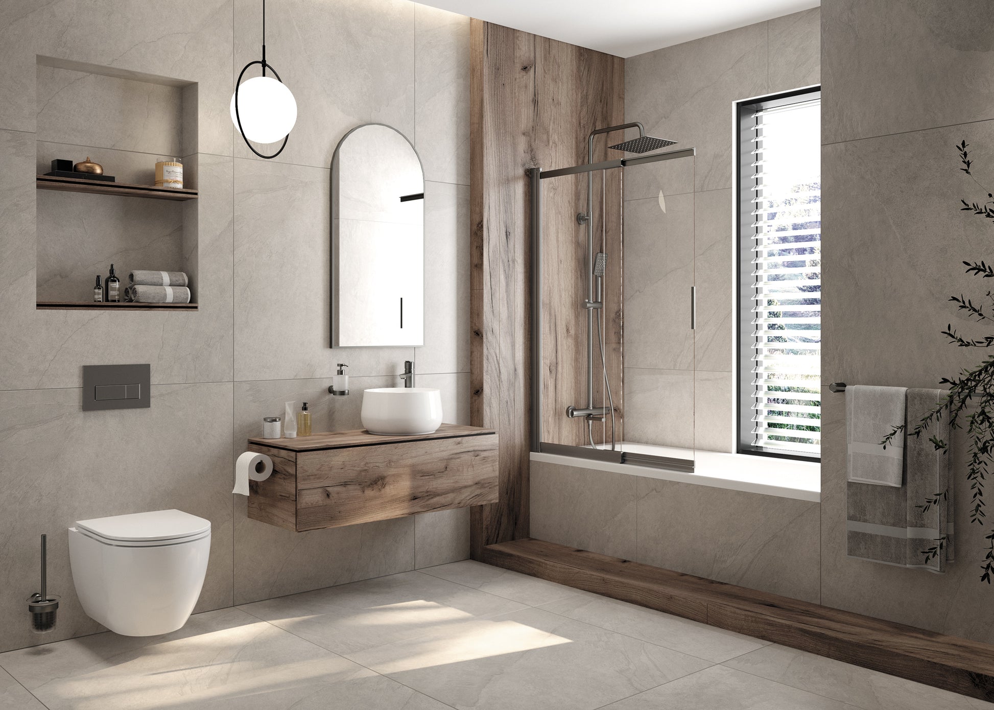 Izlietnes maisītājs, augsts Arnika 302 mm titanium - N1 Home