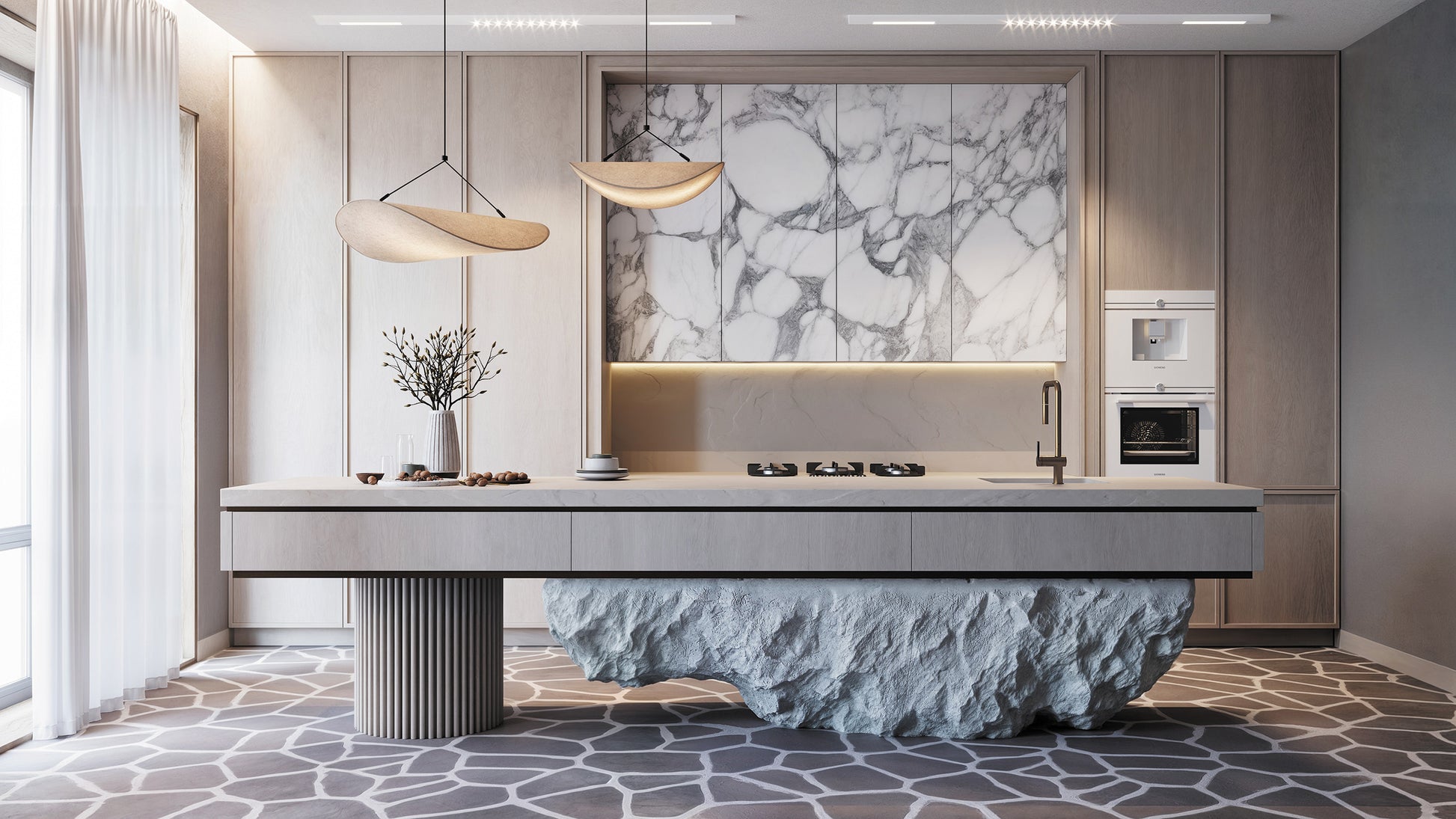 Virtuves jaucējkrāns ar izvelkamu snīpi Momi 408 mm matēta bronza - N1 Home