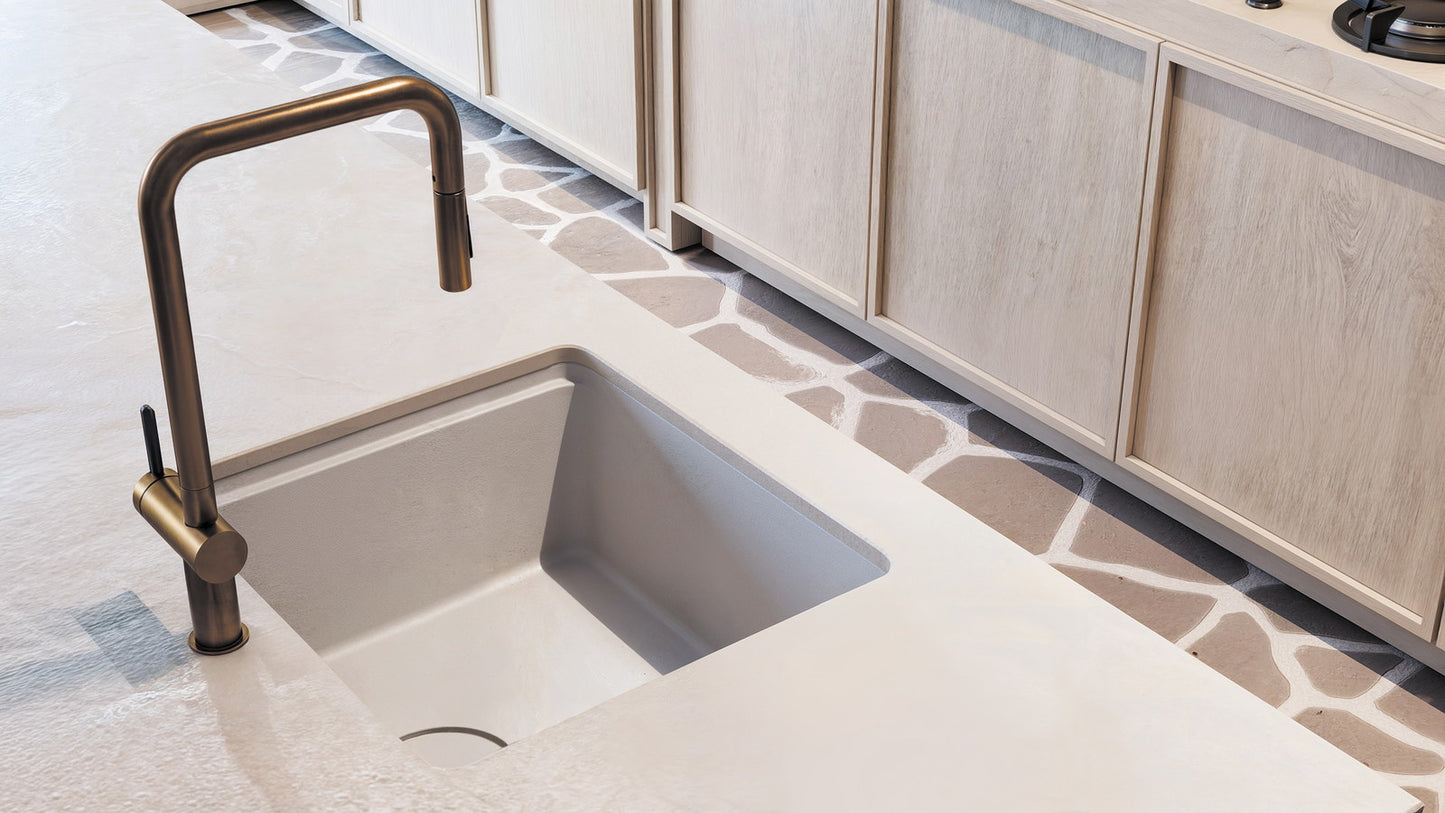 1-bļodas granīta izlietne Momi 500 x 450 x 230 alabastrs - N1 Home