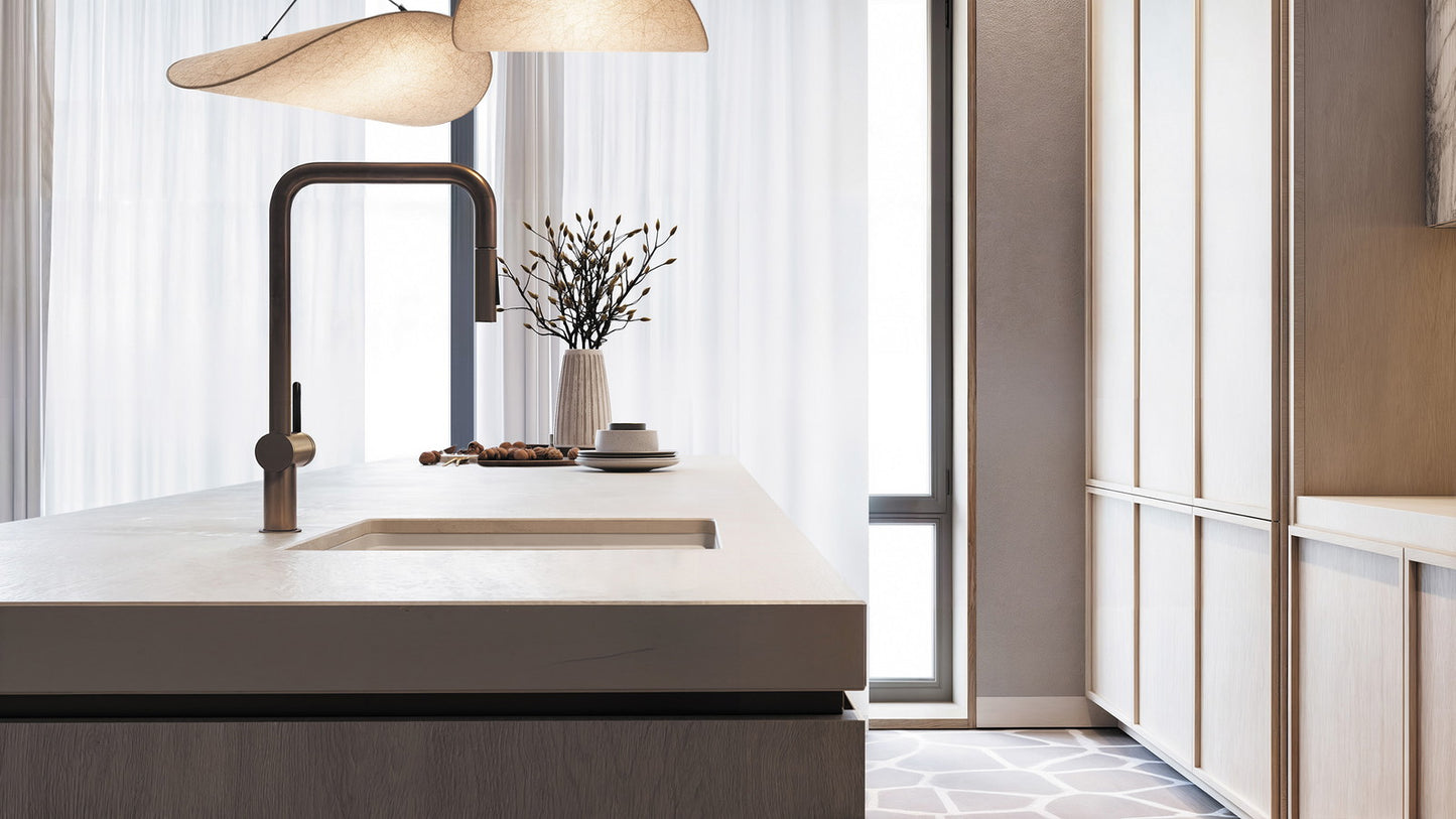 1-bļodas granīta izlietne Momi 500 x 450 x 230 metāliski pelēka - N1 Home