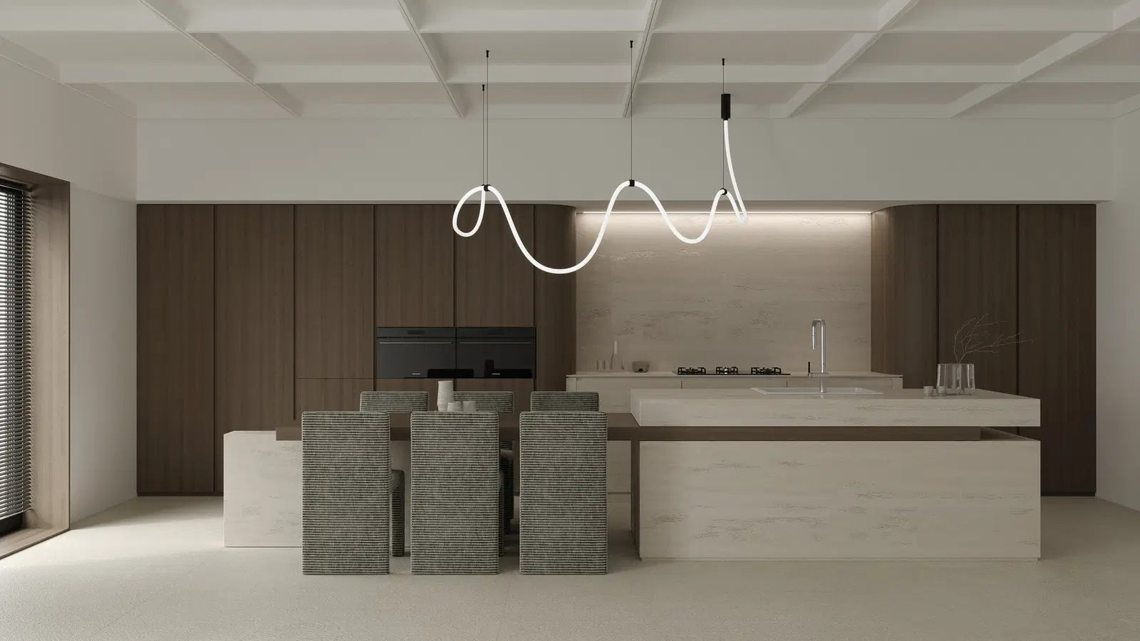 Virtuves jaucējkrāns ar izvelkamu snīpi Moma, 40,8 cm, hroms - N1 Home