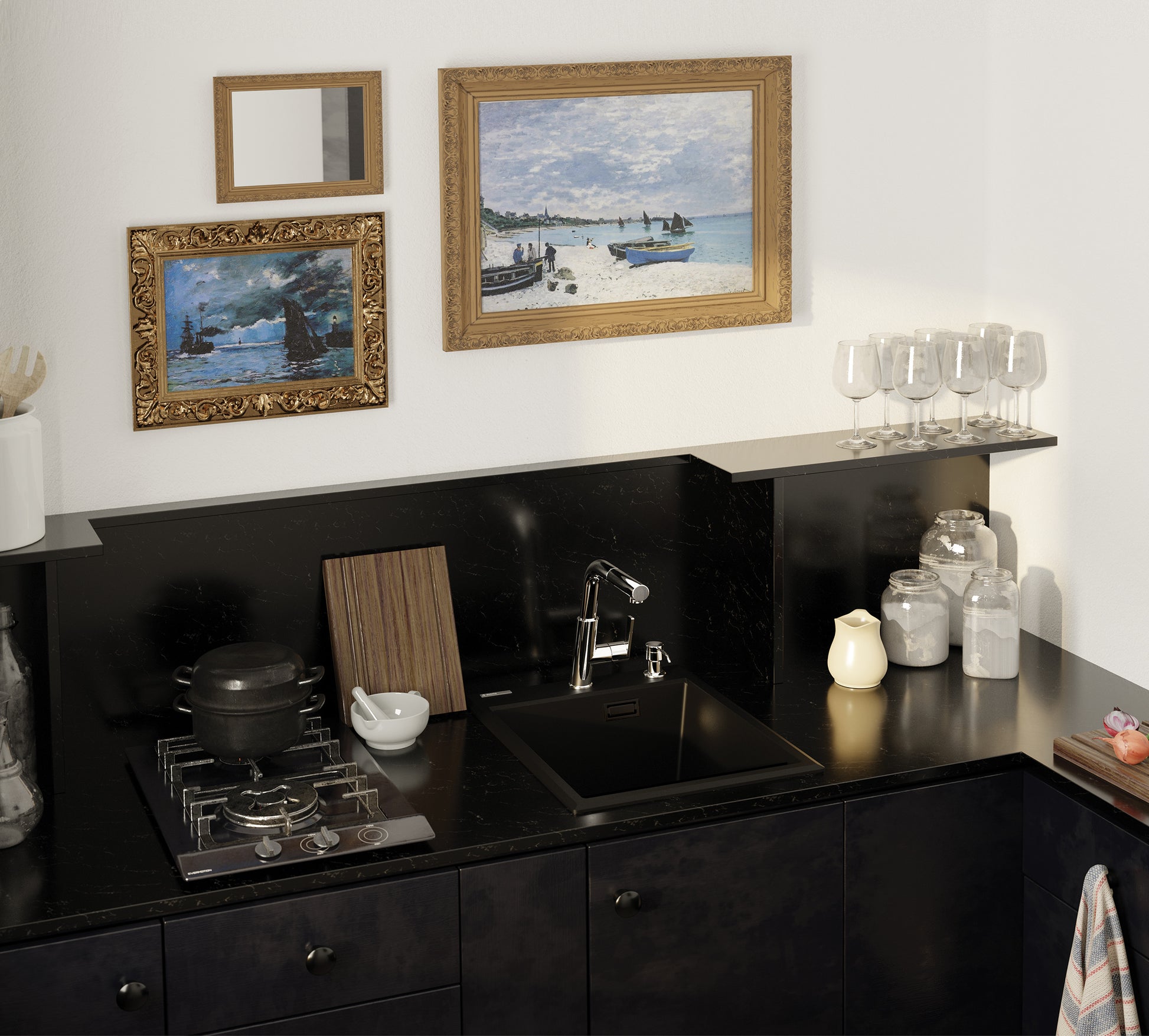 Virtuves jaucējkrāns ar izvelkamu snīpi Silia 253 mm hroms - N1 Home