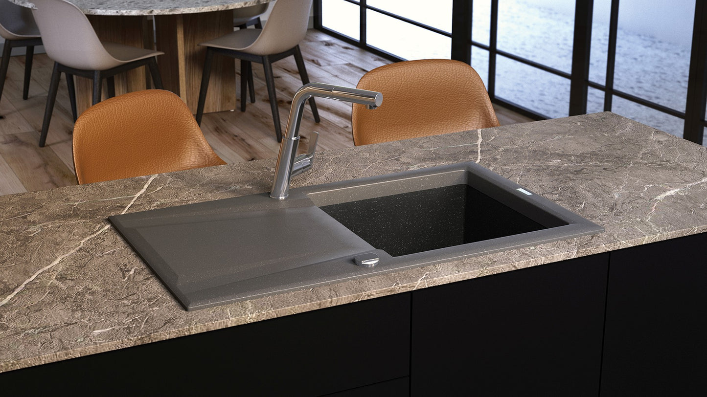 Virtuves jaucējkrāns ar izvelkamu snīpi Silia 253 mm hroms - N1 Home