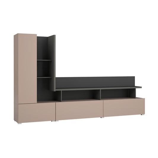 Sienas bloks Serigi 270/162/40cm congo/antracīts/melns - N1 Home