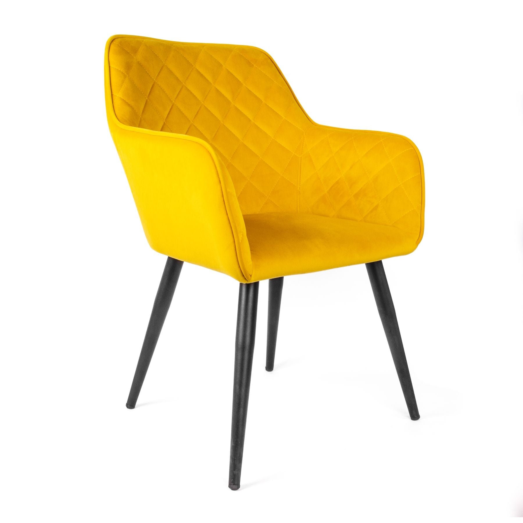 SHELTON velūra krēsls sinepes 57x40x86 cm