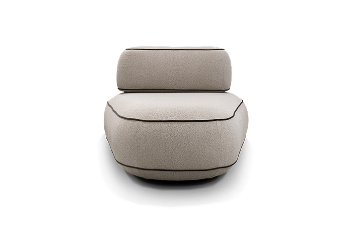 Dīvānd-krēsls Skew Befame 72/106/165 cm bēšs