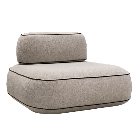 Dīvānd-krēsls Skew Square 1 Befame 72/115/114 cm bēšs