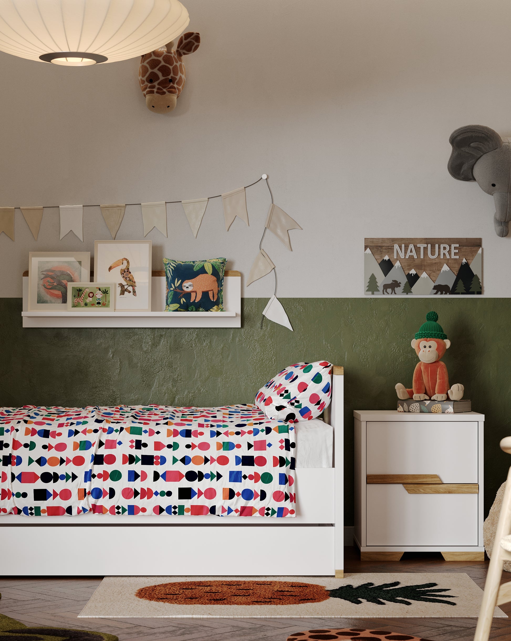 Gulta SONI 200x90 cm balts - N1 Home