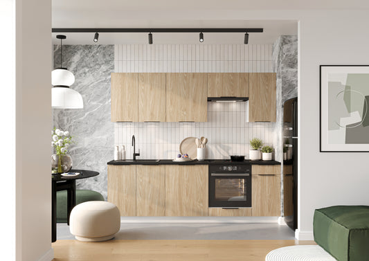 Virtuve BOHO 240 cm eļļots ozols - N1 Home