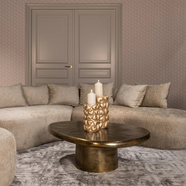 Kafijas galds Pulitzer brushed gold Richmond Interiors 35/82/106 cm zelts - N1 Home