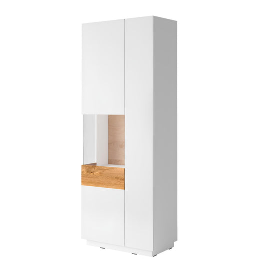 Skapis Solani 80/207/40 cm balts/Votan ozols - N1 Home