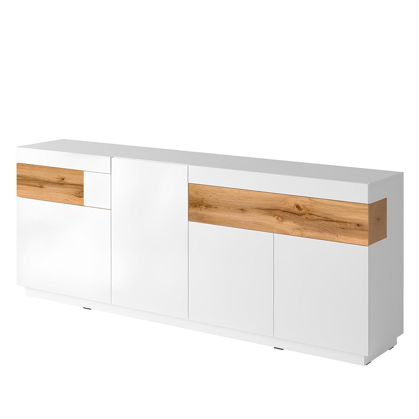 Kumode Solani 219/85/40 cm balts/Votan ozols - N1 Home