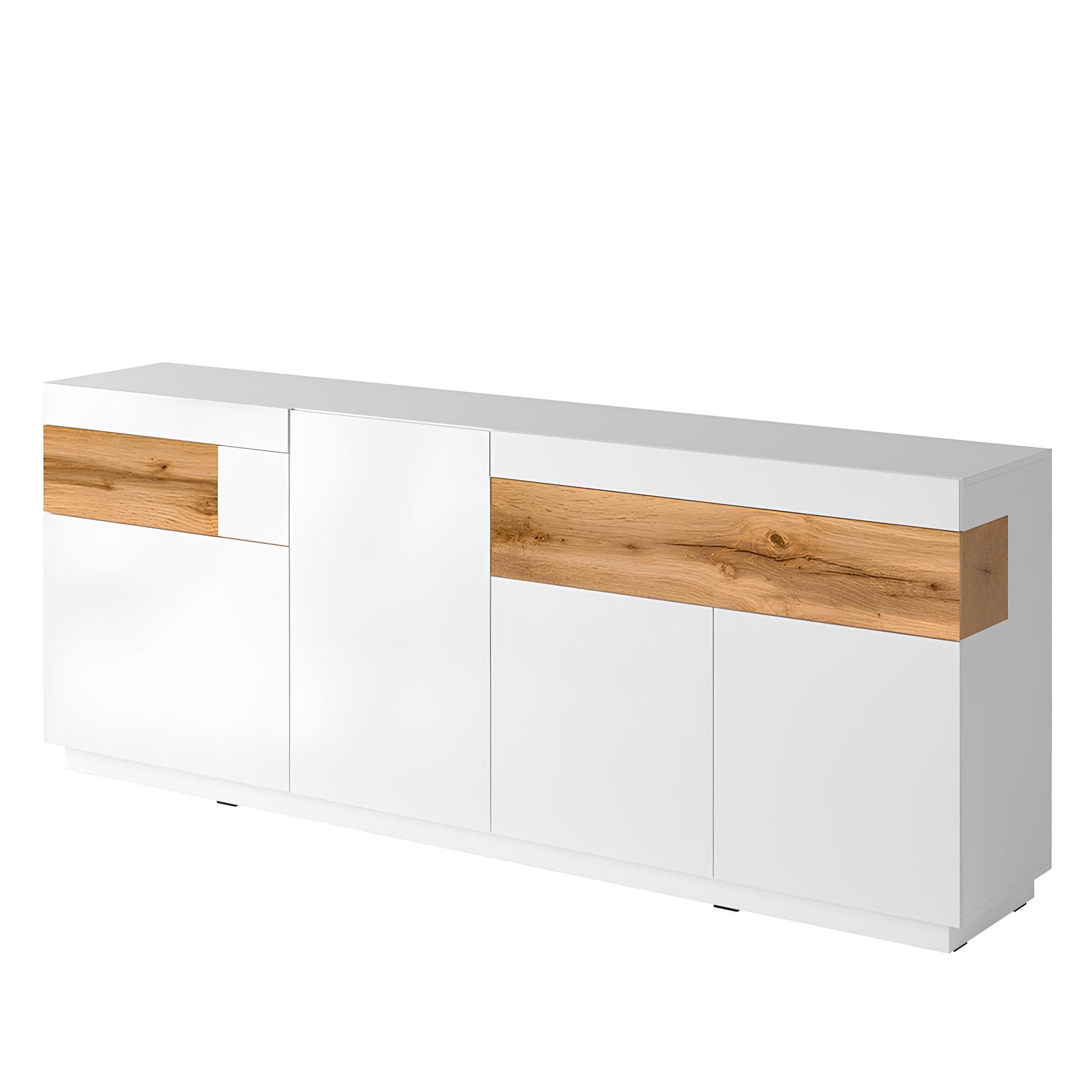 Kumode Solani 219/85/40 cm balts/Votan ozols - N1 Home