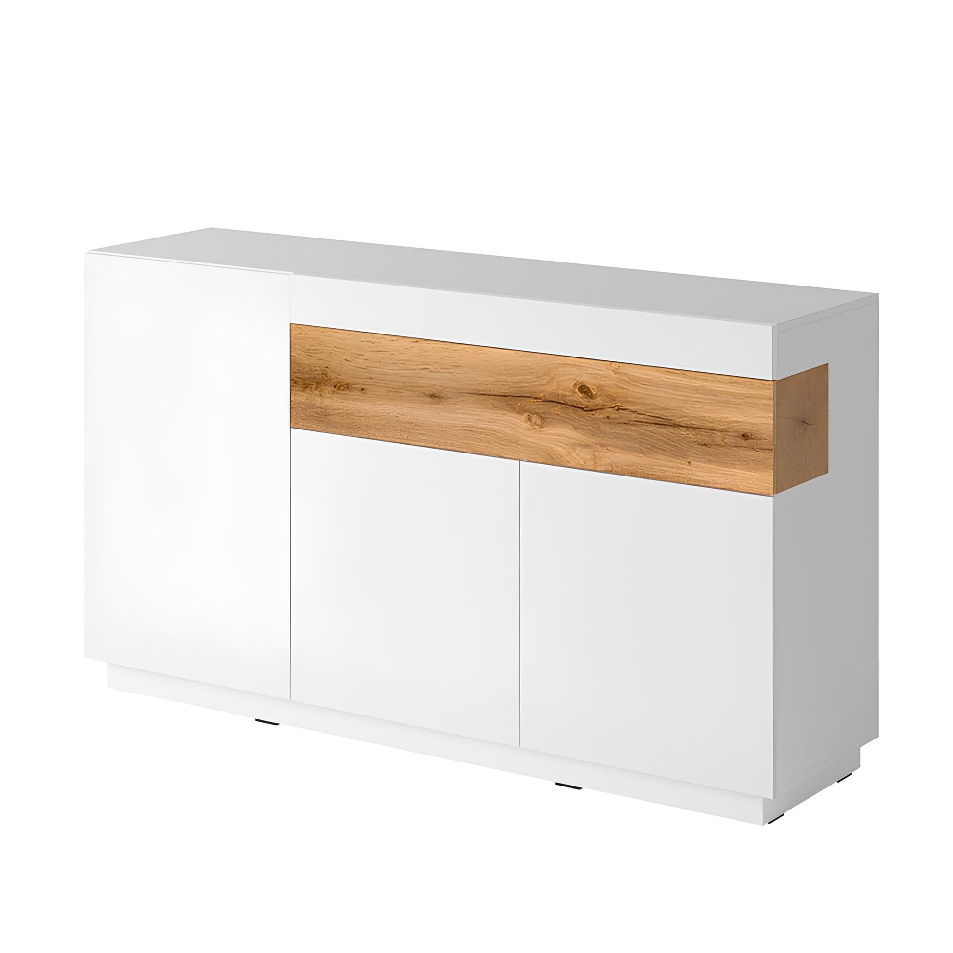 Kumode Solani 150/85/40 cm balts/Votan ozols - N1 Home