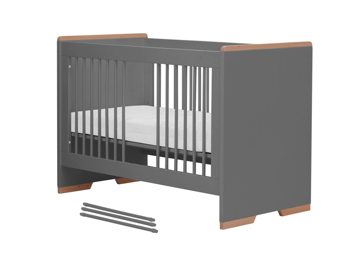 Gulta SONI 120x60 cm pelēks - N1 Home