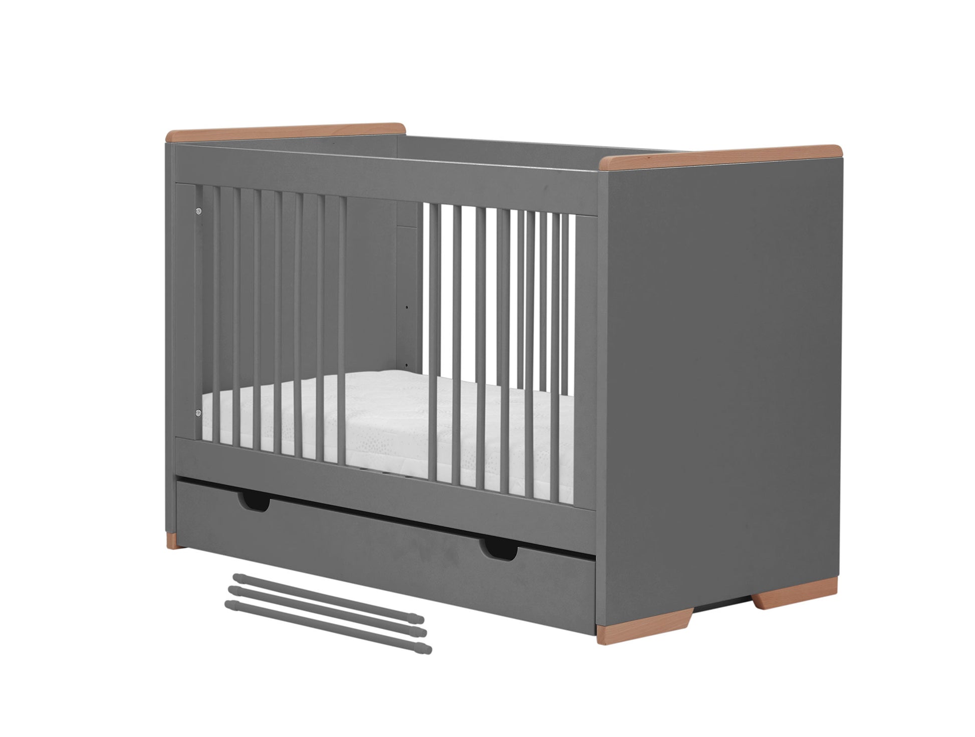 Gulta SONI 120x60 cm pelēks - N1 Home