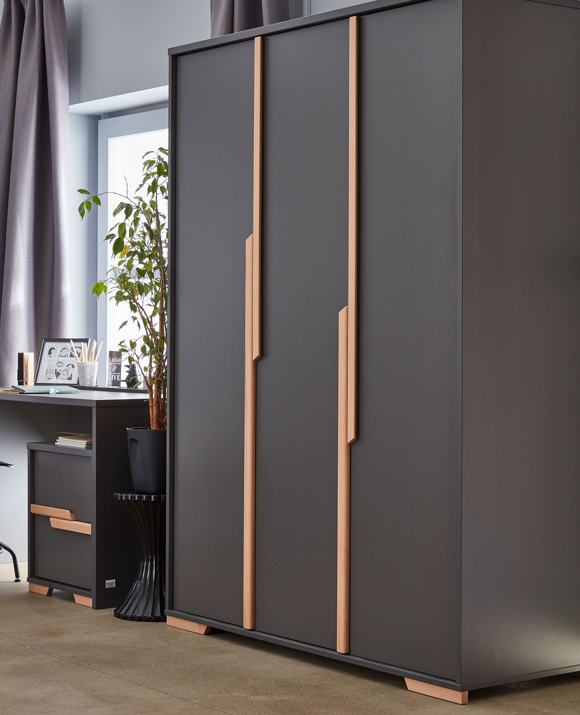 Galda skapis SONI 48/44/57 cm pelēks - N1 Home