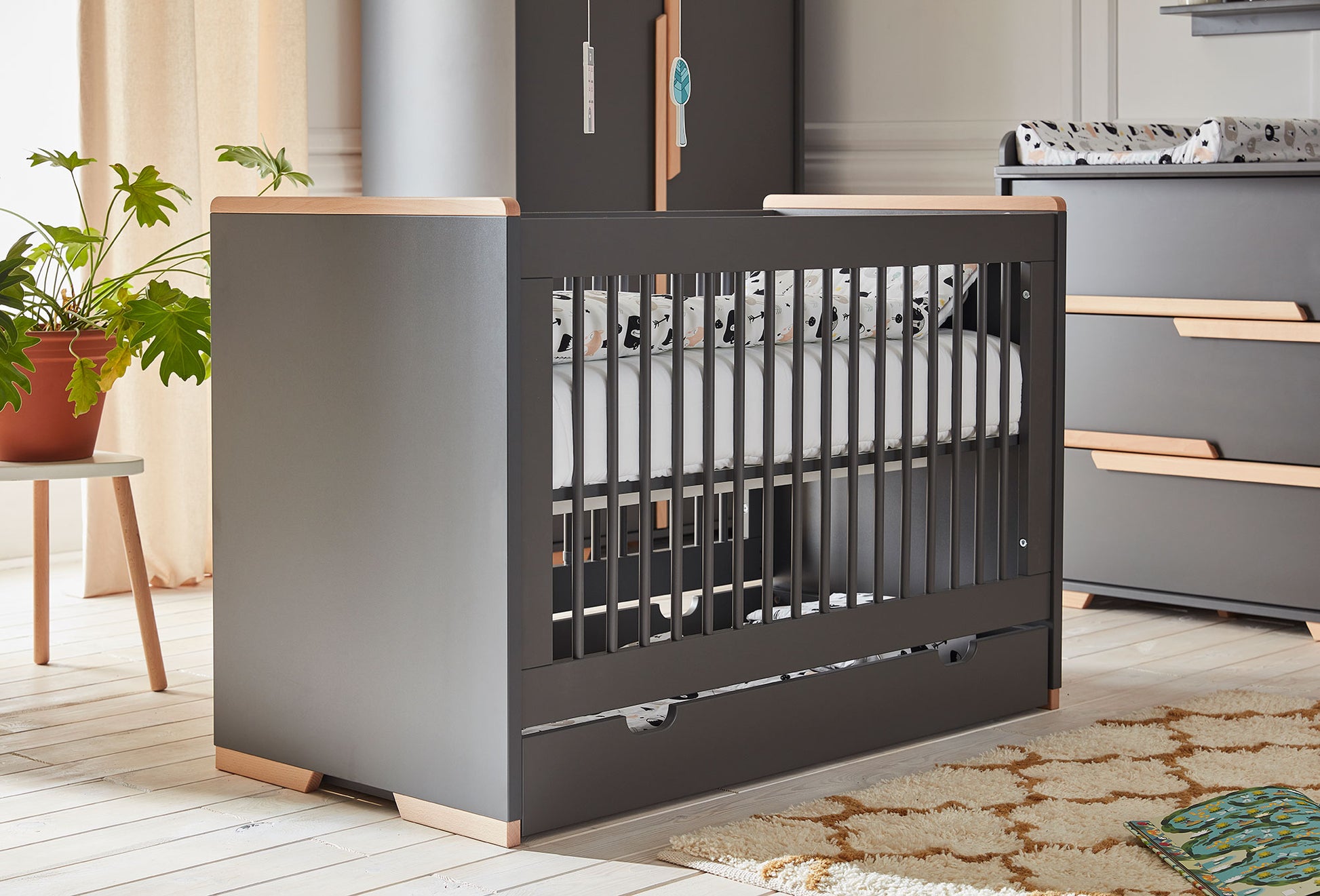 Gulta SONI 120x60 cm pelēks - N1 Home