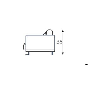 Dīvāns Soprano Corner Befame 303/232/88 cm pelēks