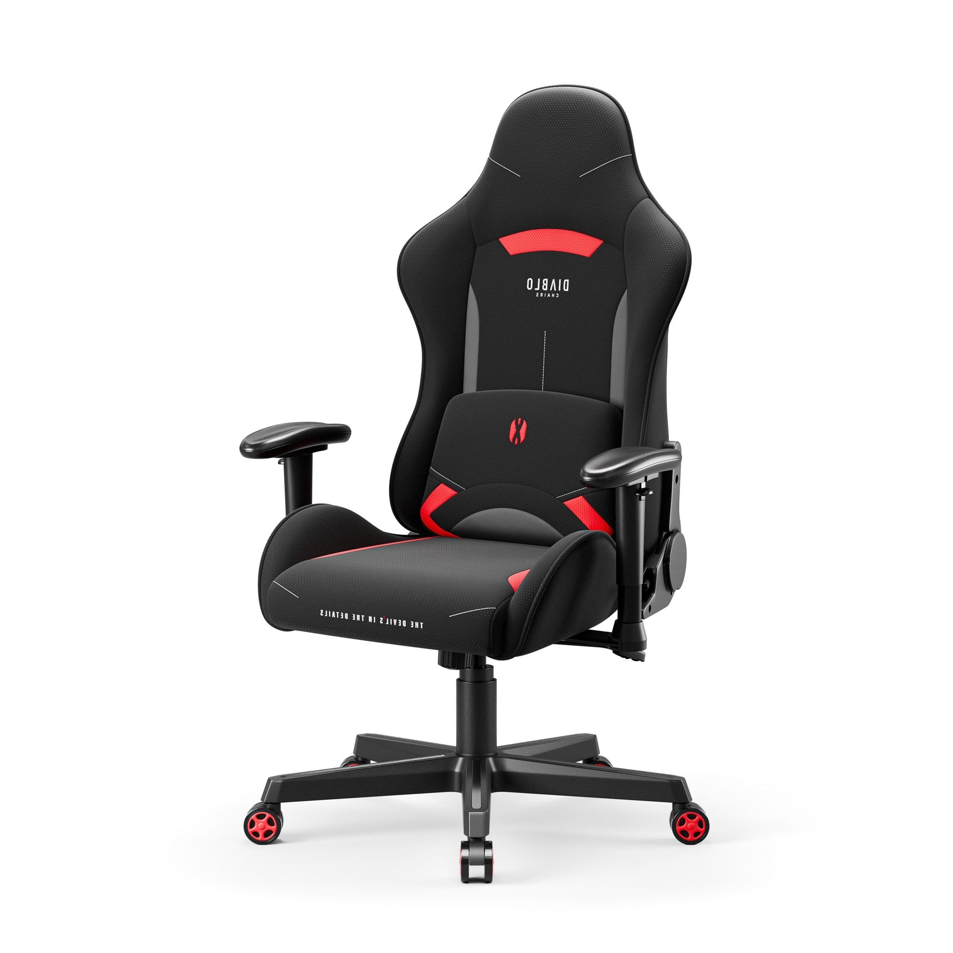 Krēsls X - Sta 63/120/63 cm melns/sarkans - N1 Home