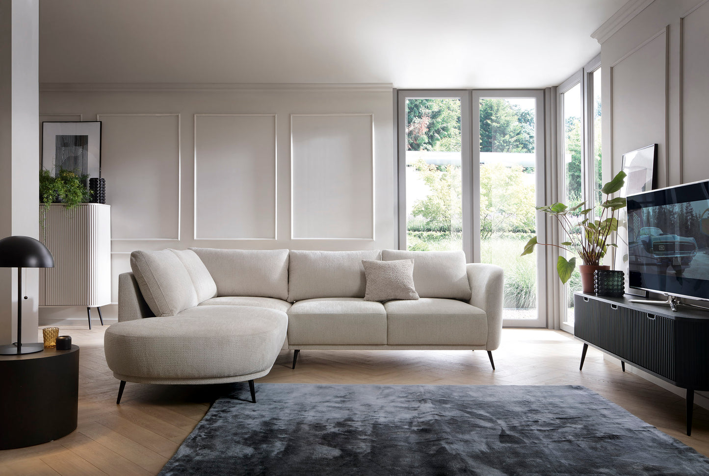 Dīvāns Steli 262/220/85 cm krēms - N1 Home