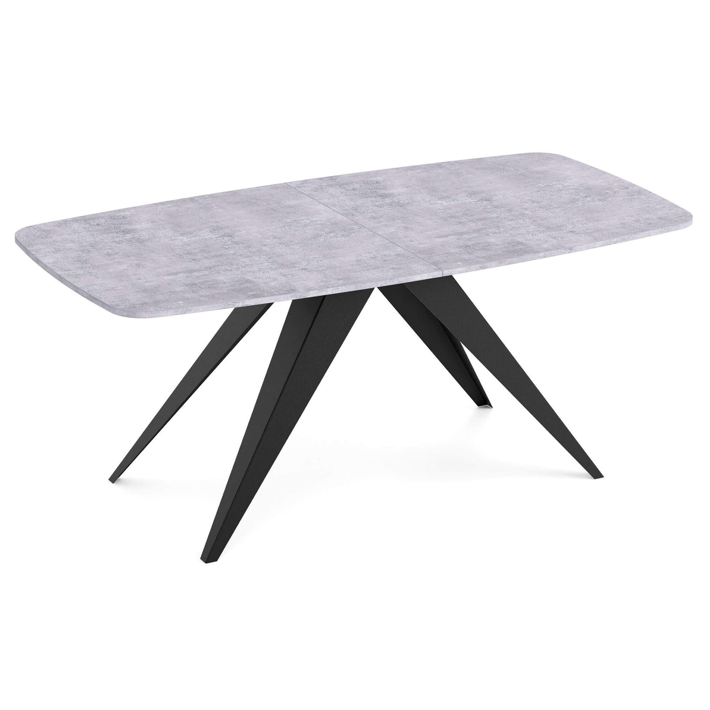 Galds Fery 76/160/80; 76/180/90 cm Bellato pelēks/melns - N1 Home