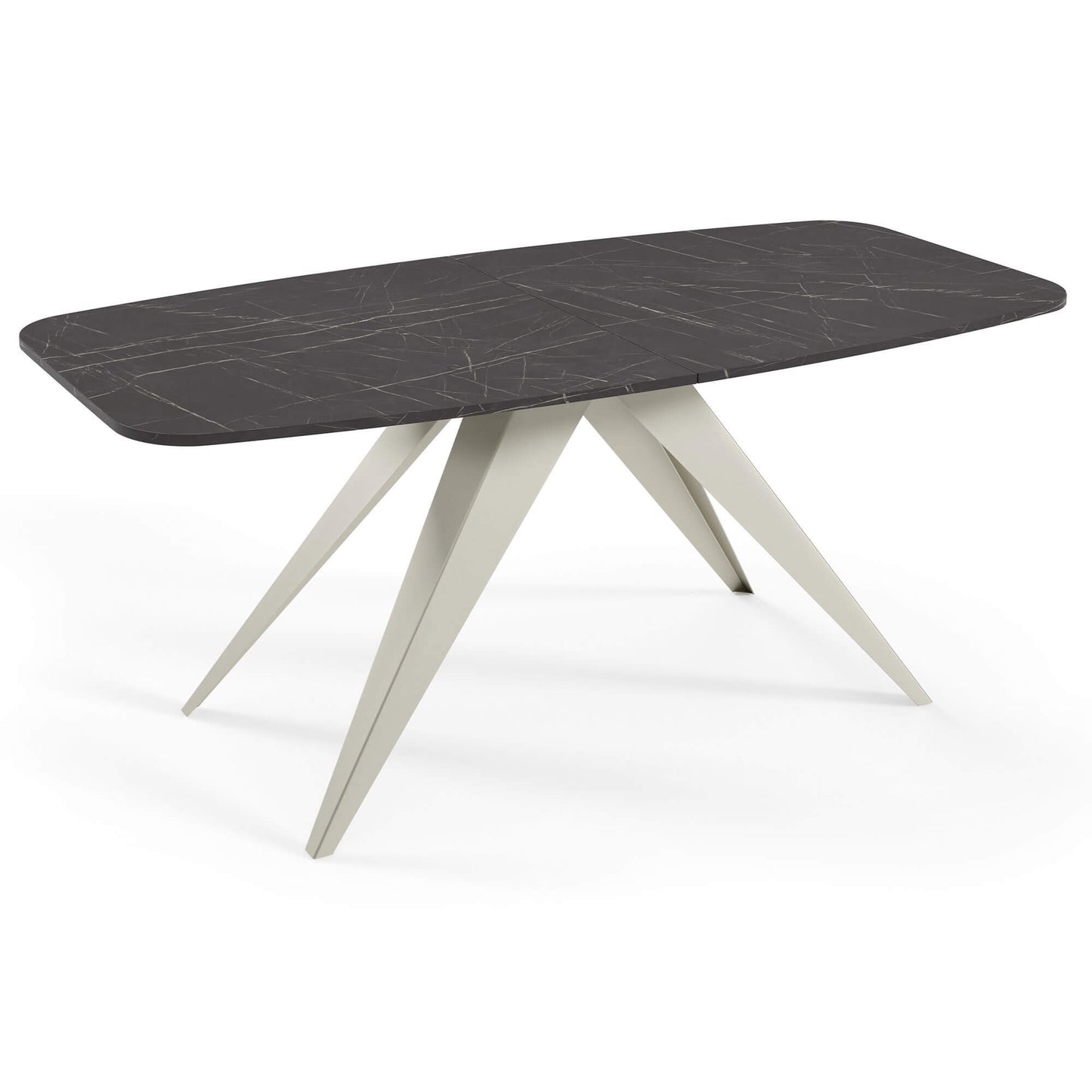 Galds Fery 76/160/80; 76/180/90 cm melns Pietra Grigio/kašmirs - N1 Home