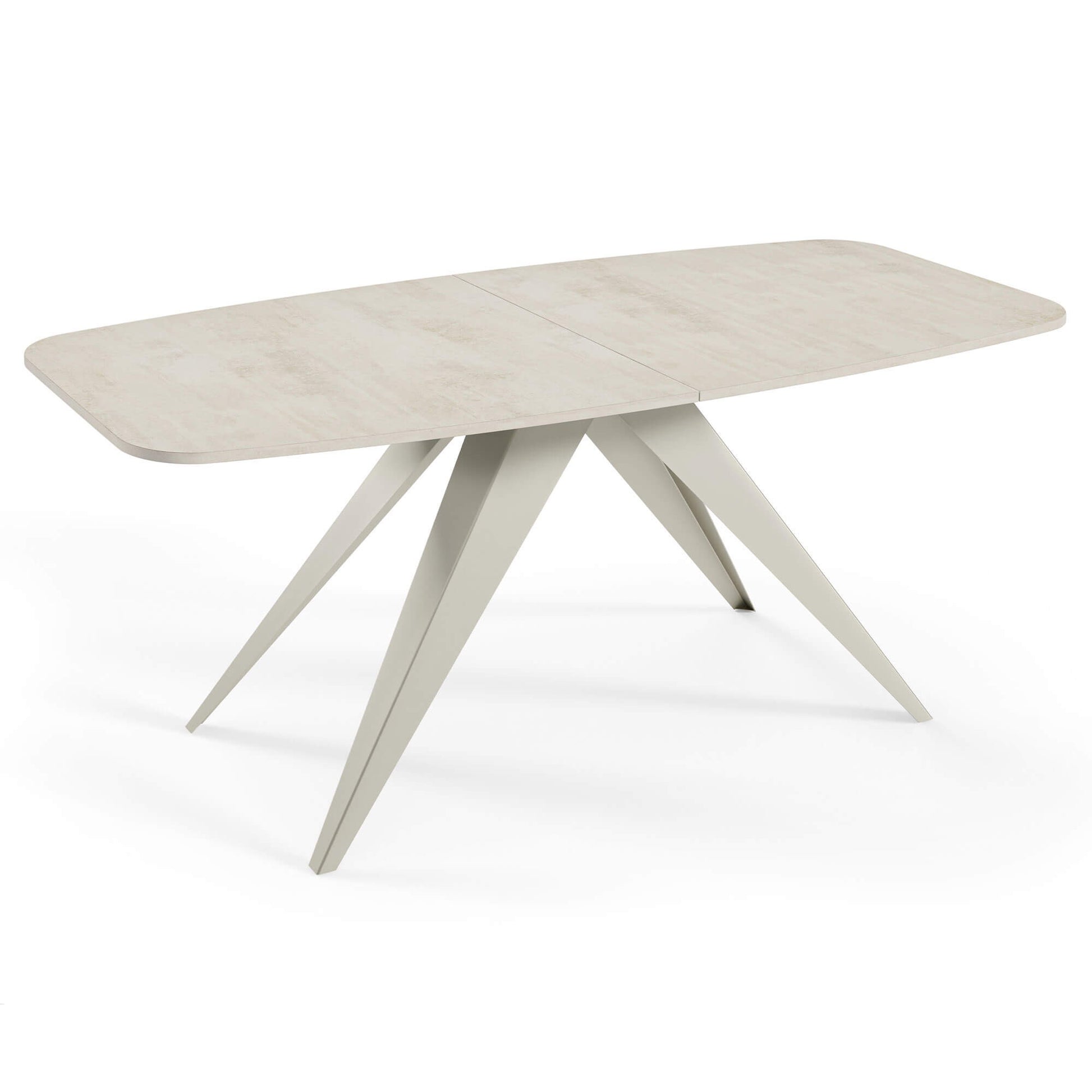 Galds Fery 76/160/80; 76/180/90 cm balts hromix/kašmirs - N1 Home