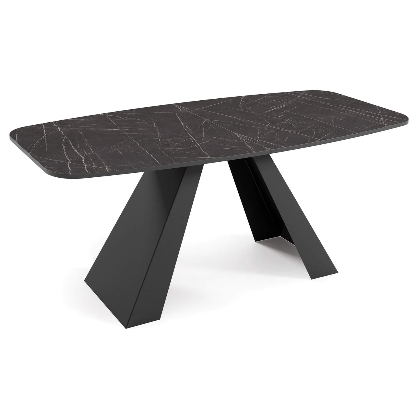 Galds Myra 160/76/80 cm melns Pietra Grigio - N1 Home