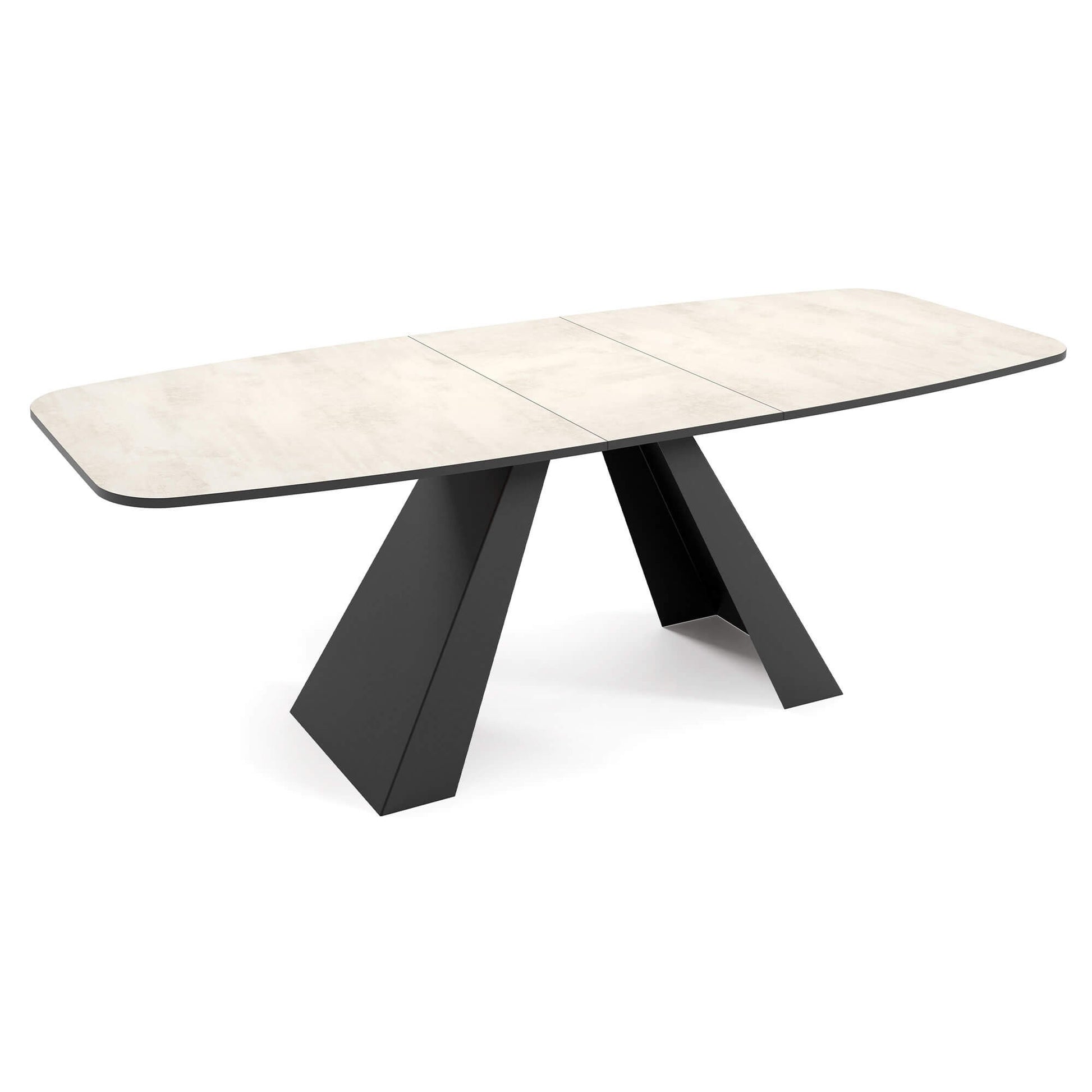 Galds Myra 160/76/80 cm balts hromix - N1 Home