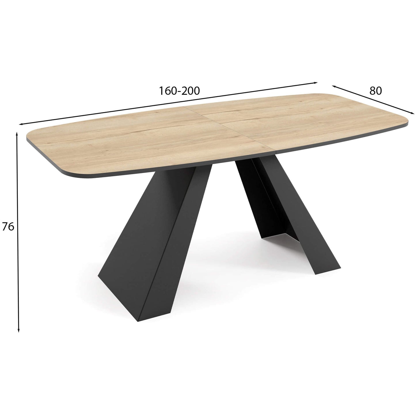 Galds Myra 160/76/80 cm pelēks Bellato - N1 Home