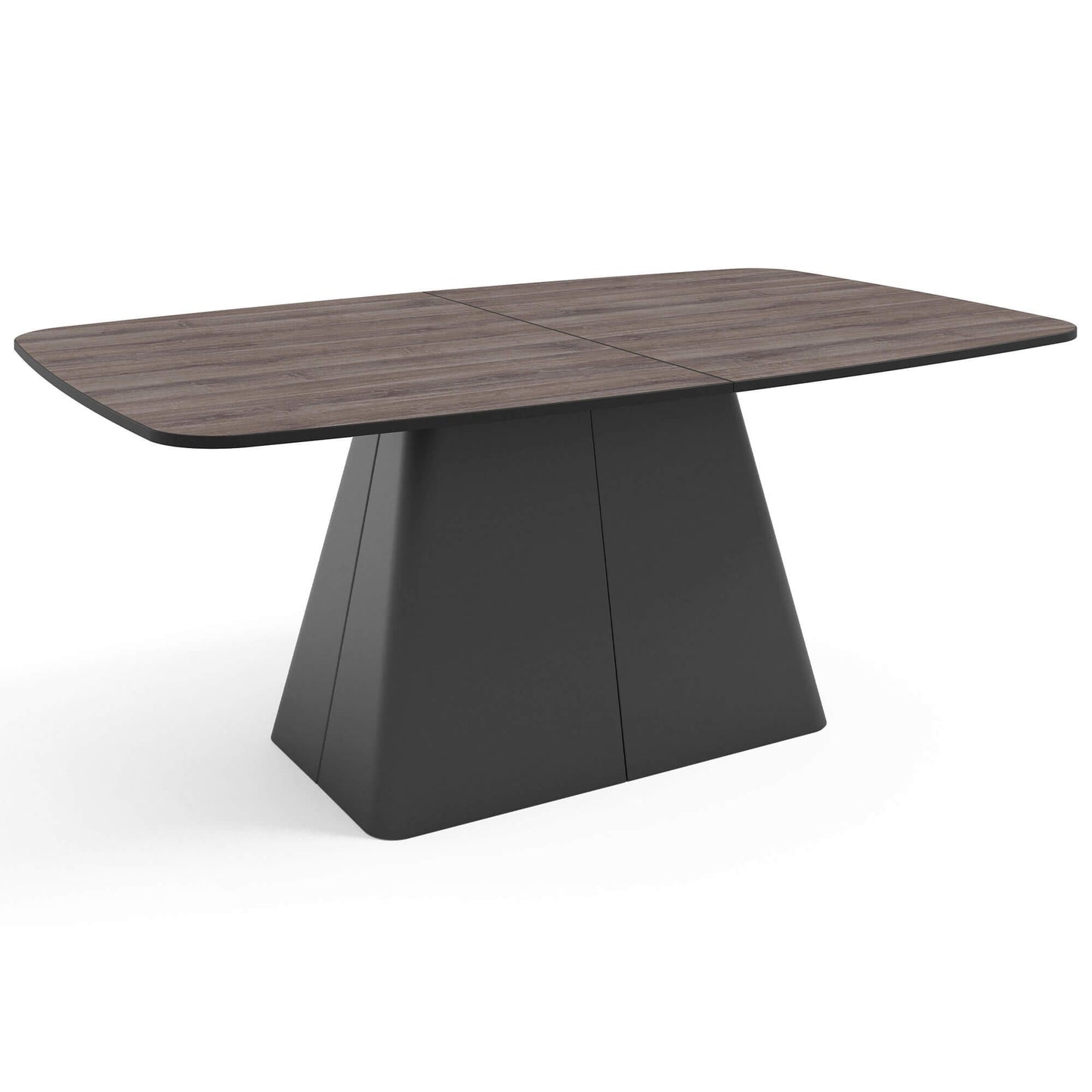 Galds Novaus 180-256/76/110 cm antracīts Šerman ozols - N1 Home