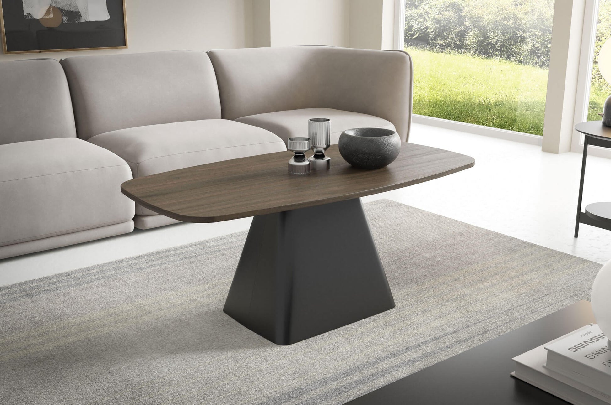 Kafijas galds Noil 120/60/48 cm melns Pietra Grigio - N1 Home