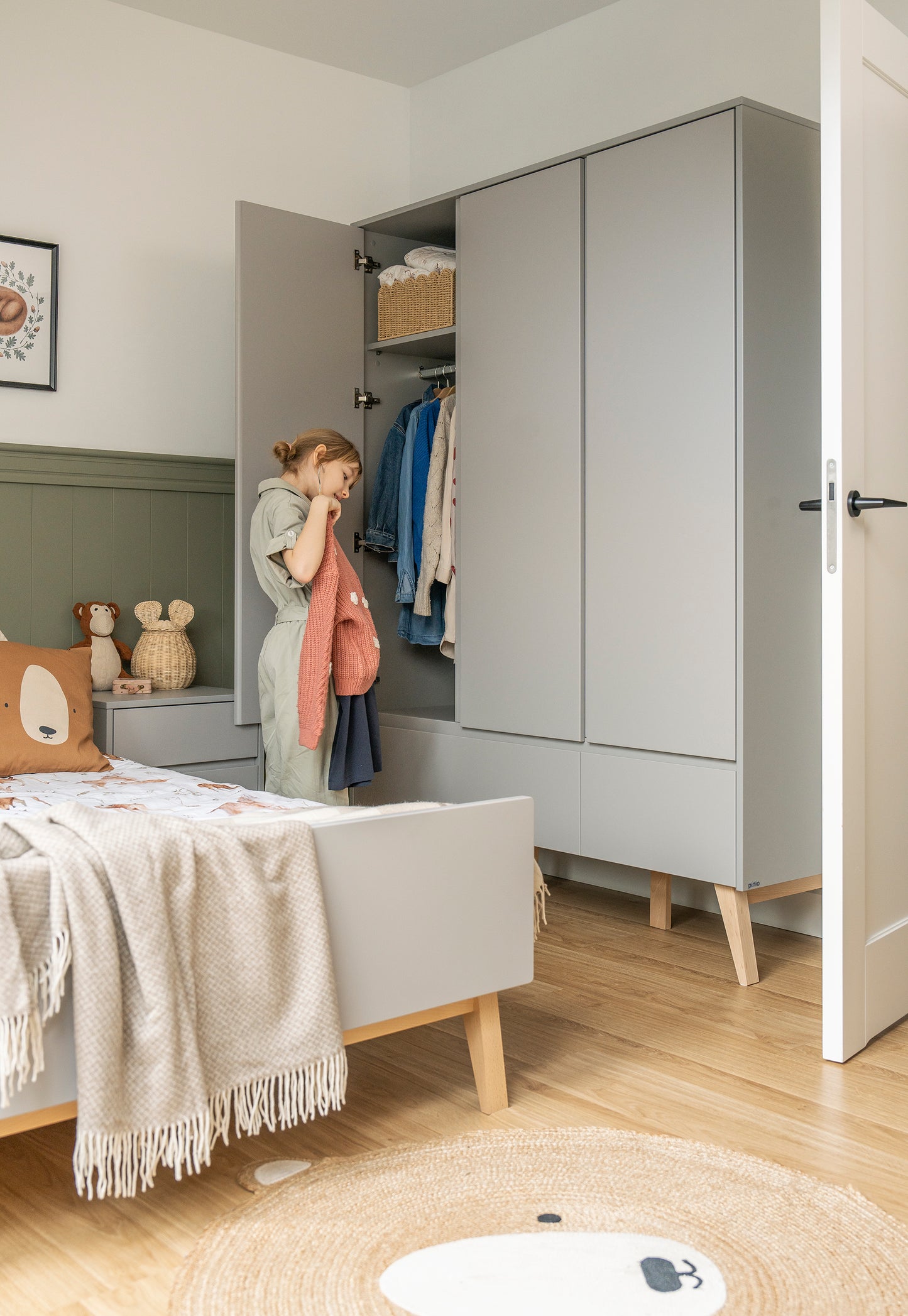 Atvilktne AIVA 200 x 90 cm pelēks - N1 Home